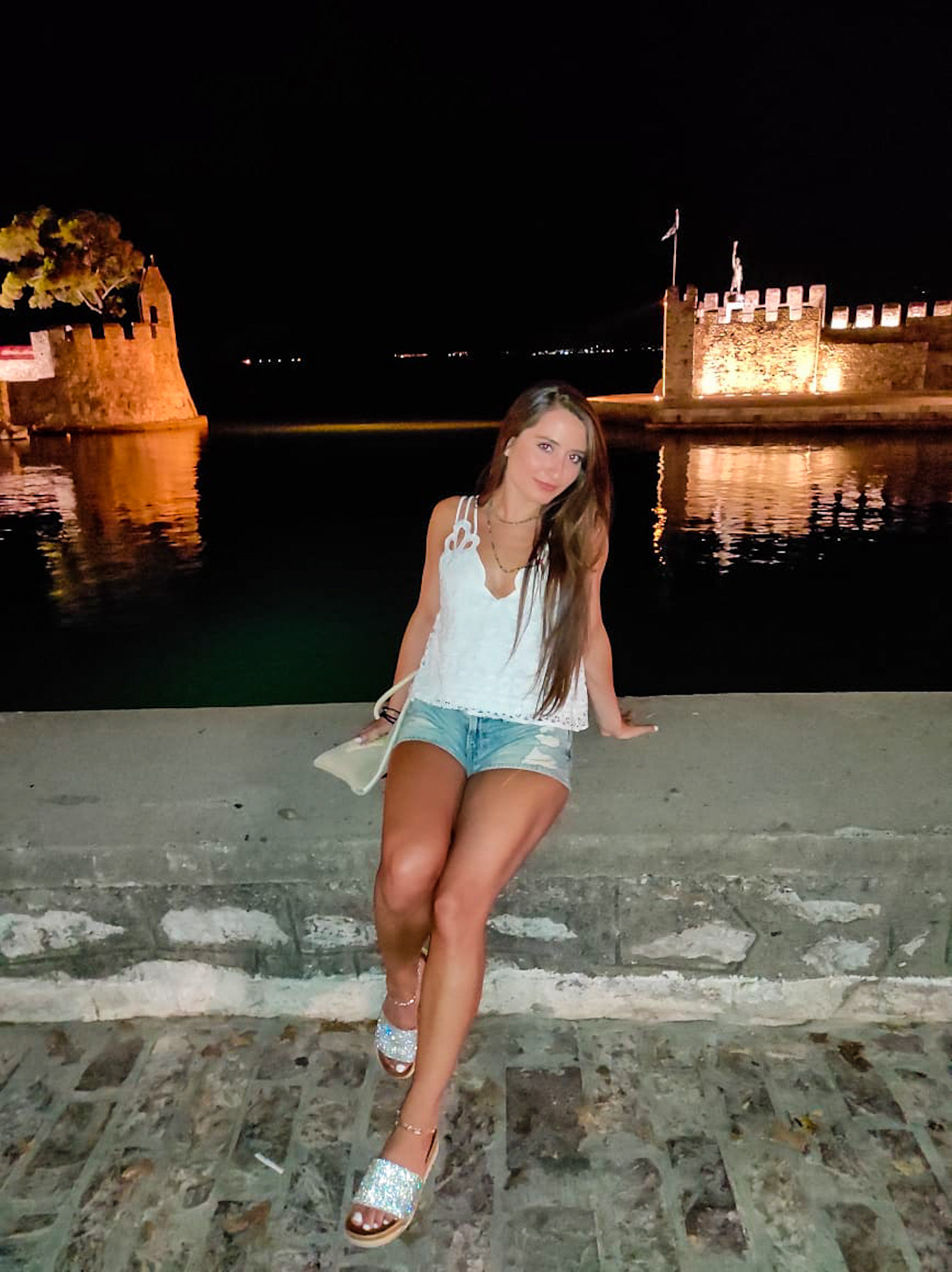 summer in greece nafpaktos night