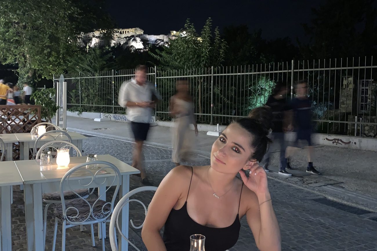 Late-night dinner at Kouzina restaurant in Plaka, Athens