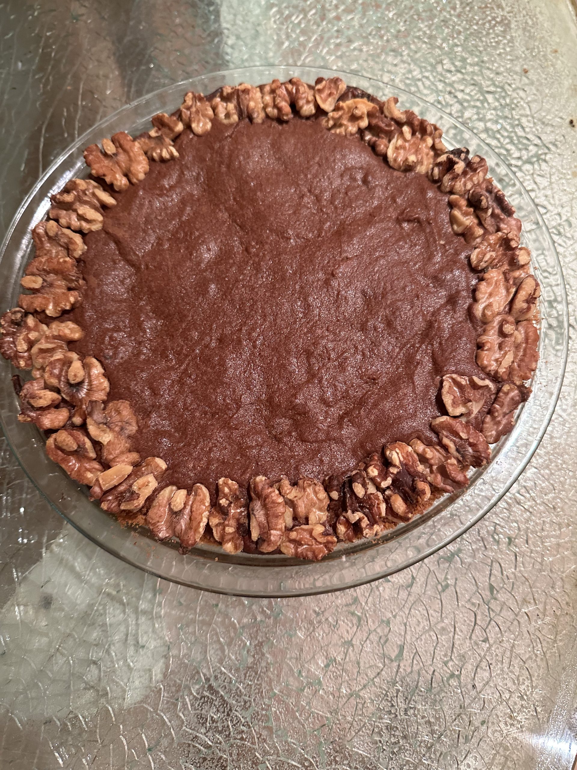 brownie walnut pie