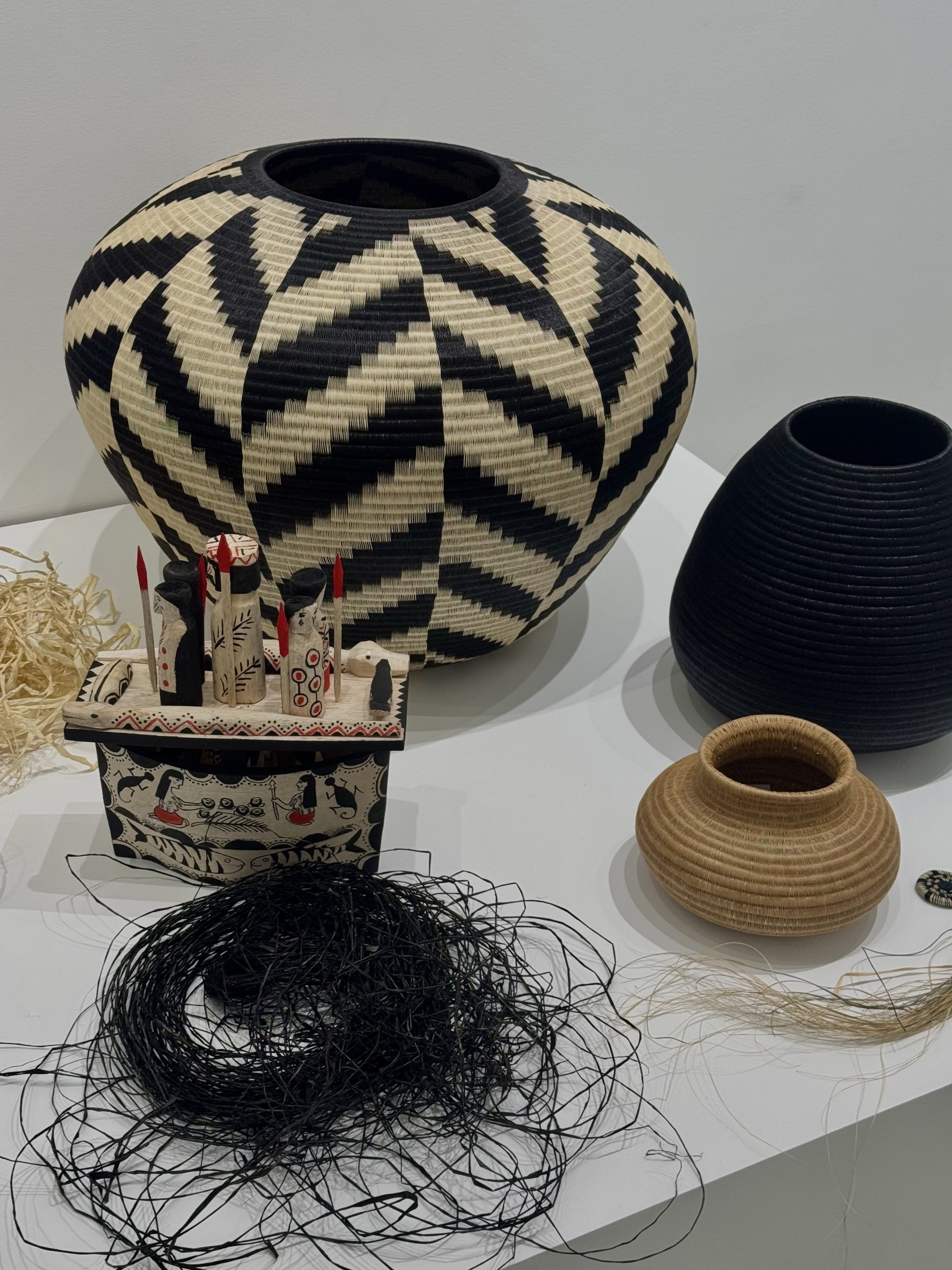 wounaan woven sculpture exhibit