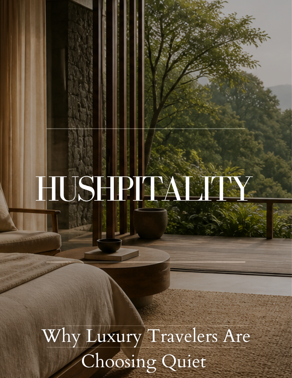 hushpitality and luxury travelers seeking quiet escapes