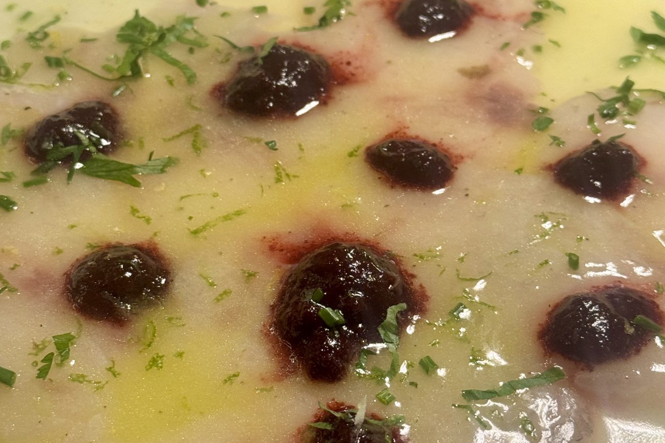 lavraki ceviche at yalos taverna long island restaurant